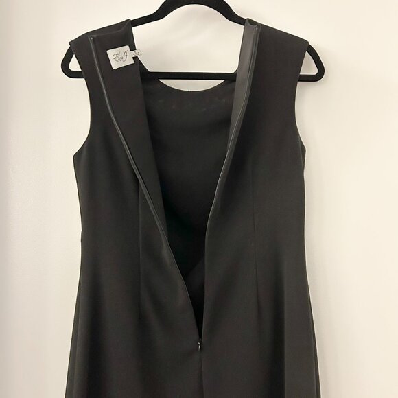 Eliza J. Embellished Crepe Sheath Cocktail Black Dress Size 6 - Picture 8 of 8